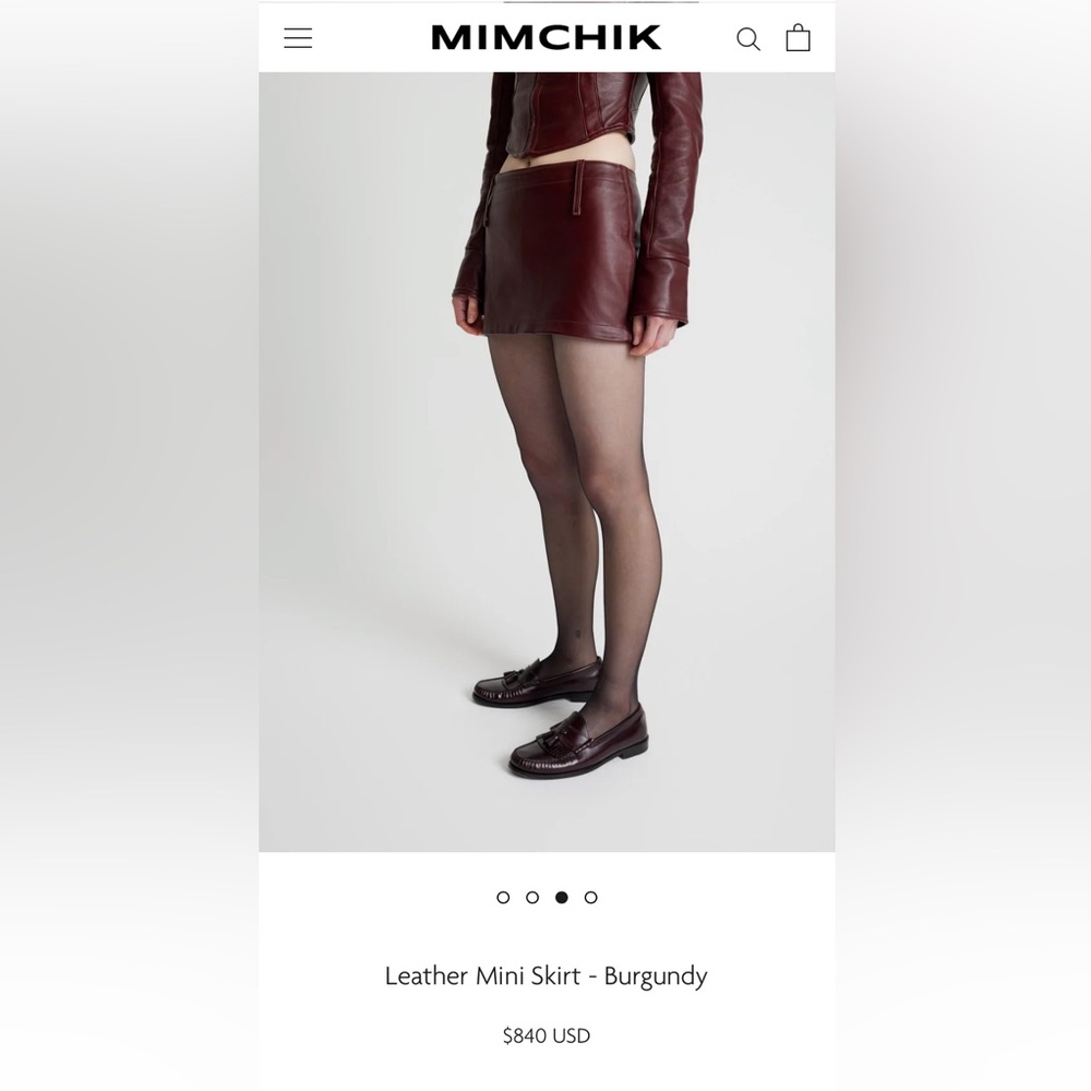 MIMCHIK Leather Mini Skirt